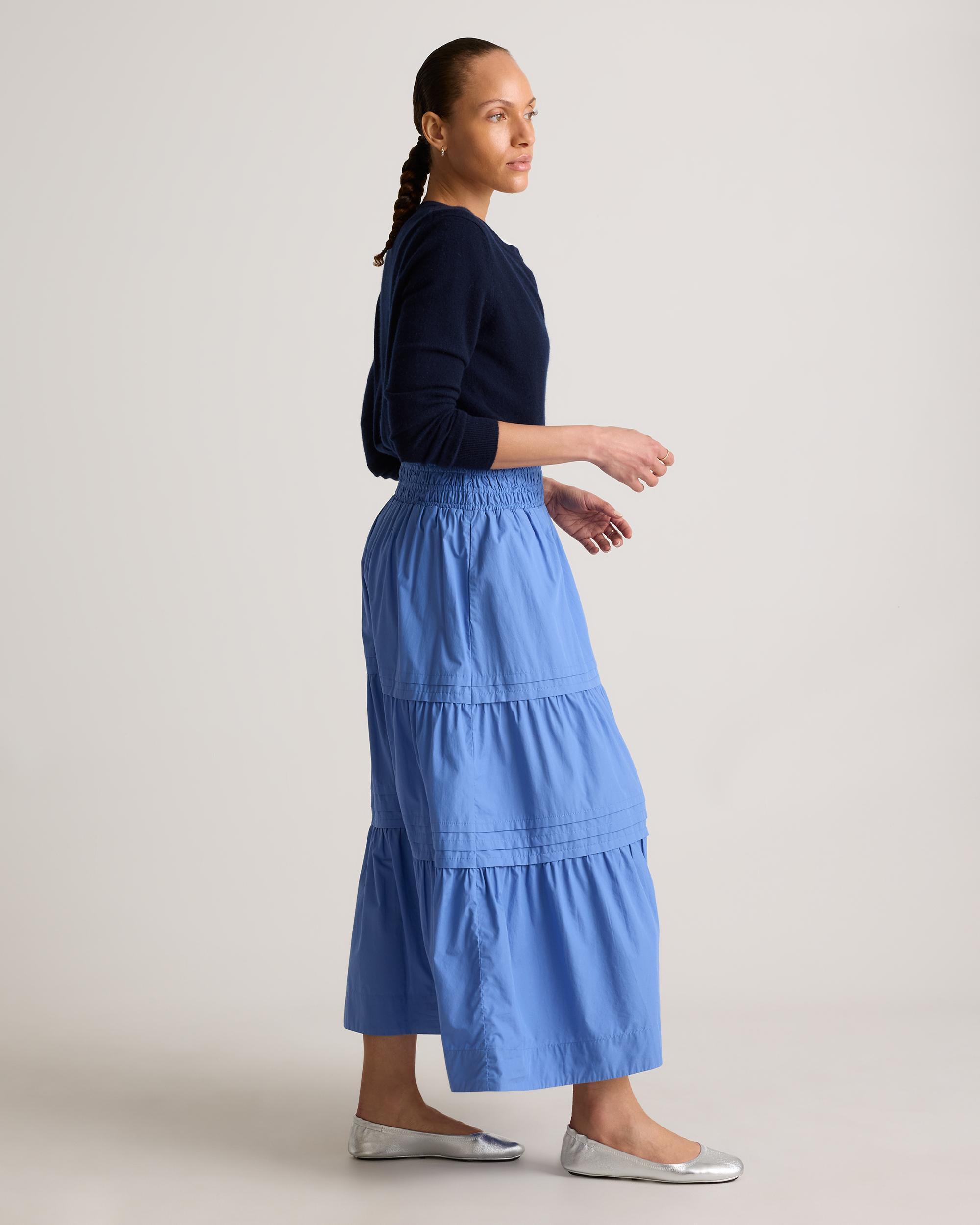 Quince | Women's Poplin Tiered Maxi Skirt Organic Cotton Product Image