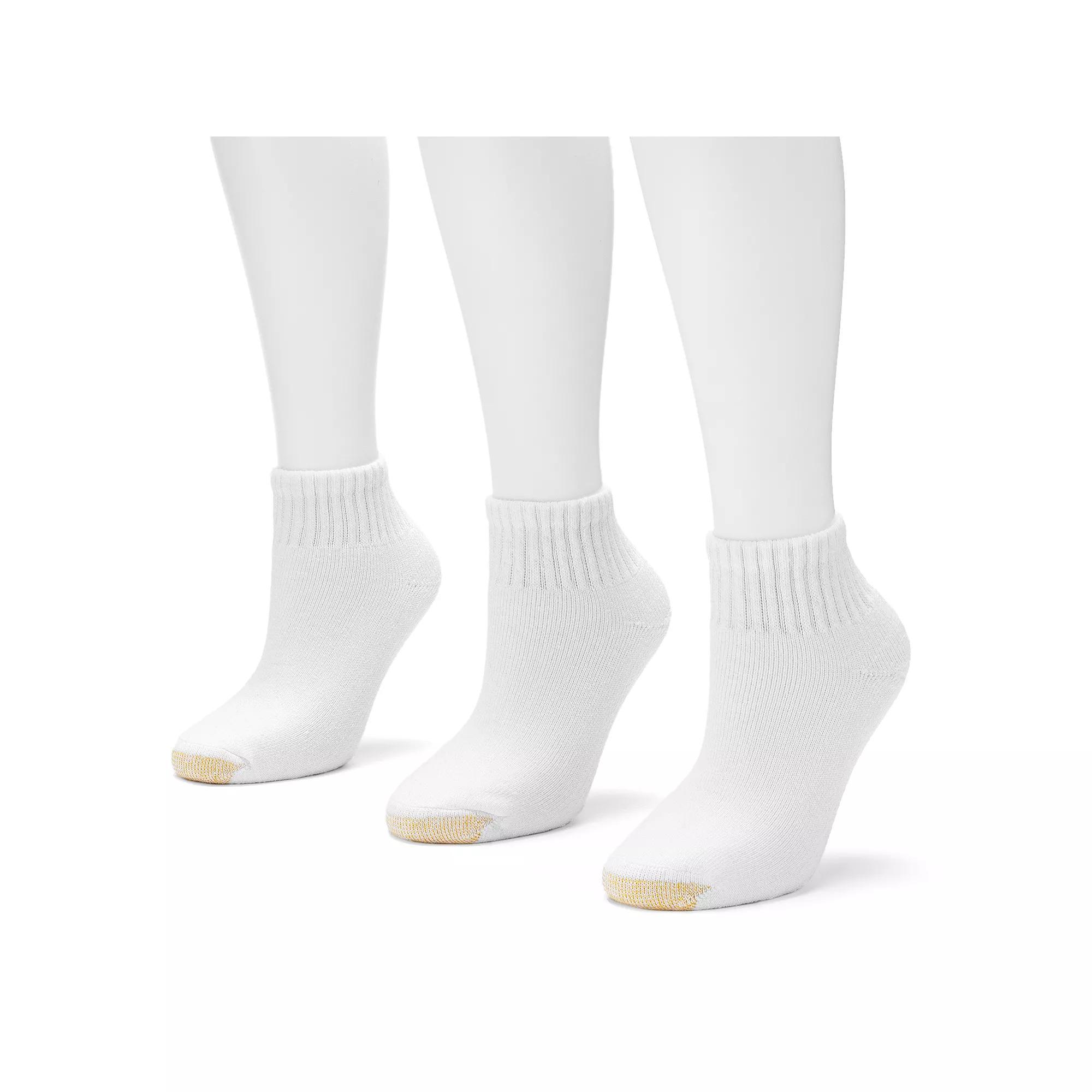 Women's GOLDTOE® 3-pack Ultra Tec Quarter Socks, Size: 9-11, Black Product Image