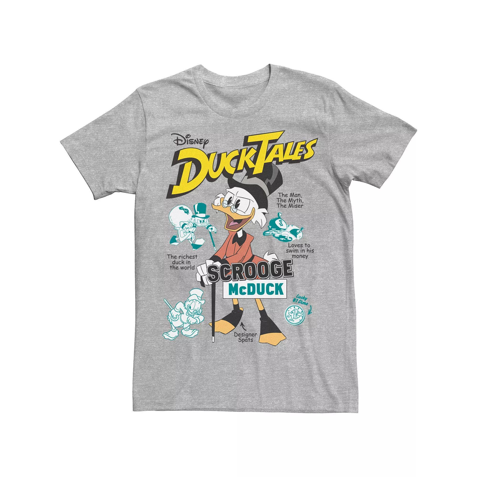 Men's Duck Tales Richest Duck Poster Tee, Size: Large, Athletic Grey Product Image