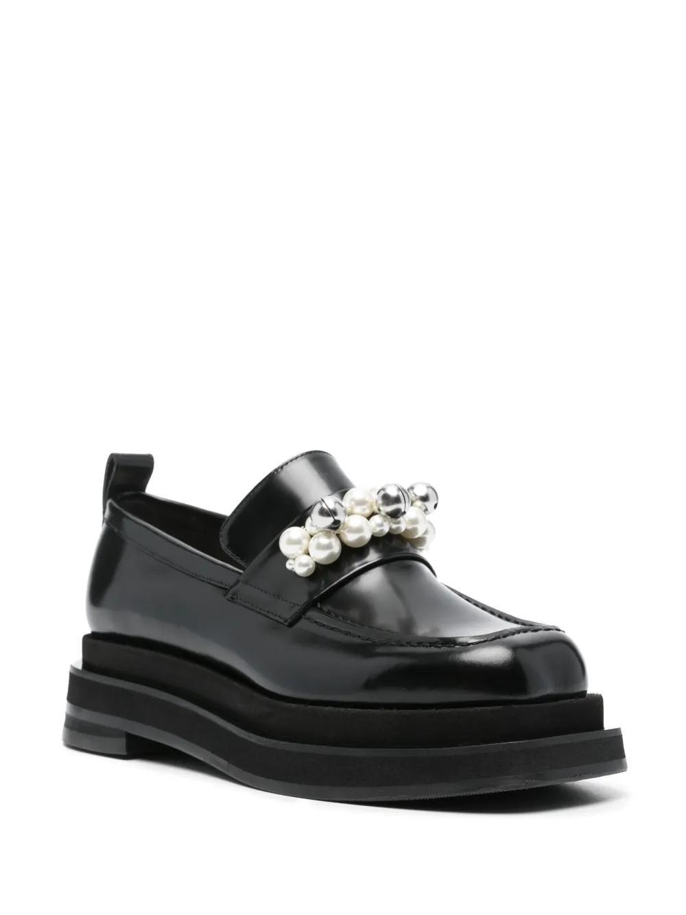 SIMONE ROCHA Heart Toe Platform Loafers In Black Product Image