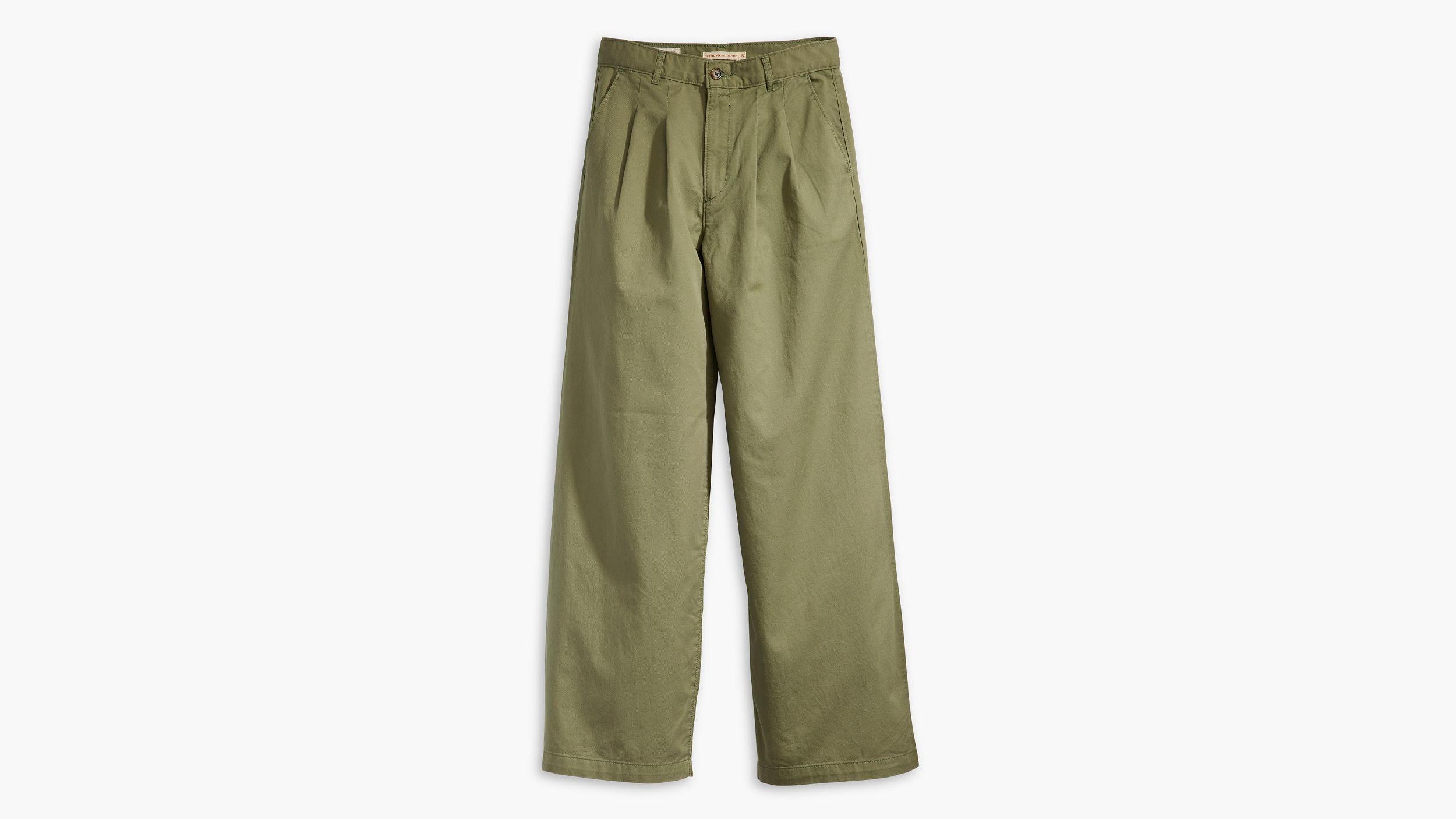 Pleated Wide Leg Women's Trouser Pants Product Image