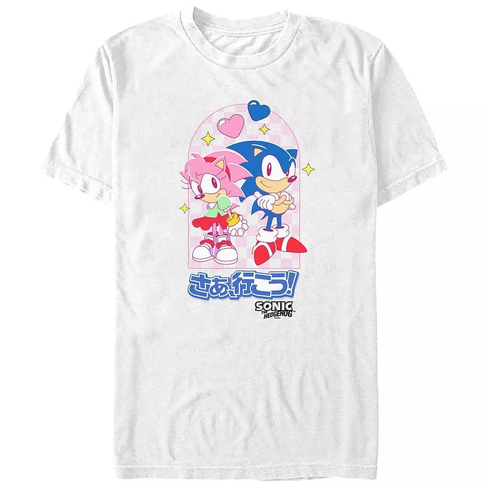Men's Sonic The Hedgehog Love In The Air Graphic Tee, Size: 5XB, White Product Image