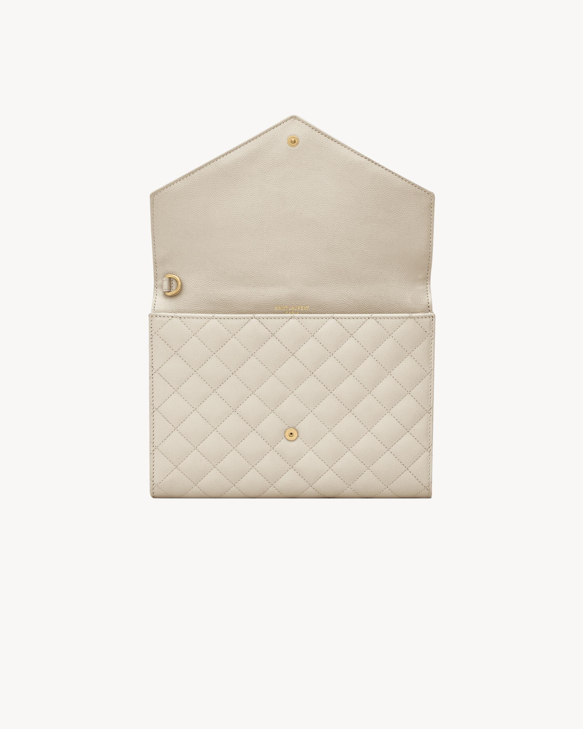 ENVELOPE FLAP pouch in MIX MATELASSÉ GRAIN DE POUDRE LEATHER Product Image