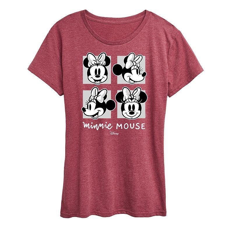 Disneys Minnie Mouse Grid Graphic Tee, Womens Product Image