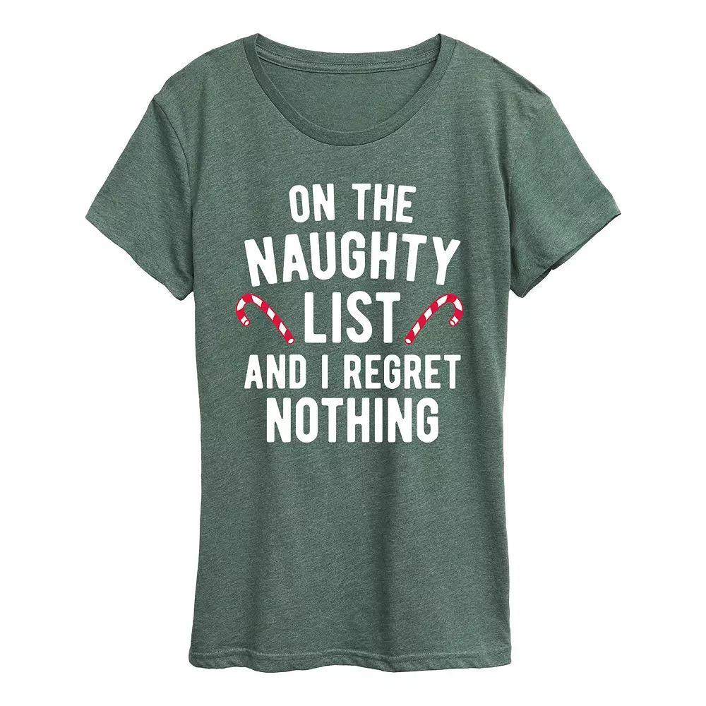 Womens On The Naughty List Graphic Tee, Girls Product Image