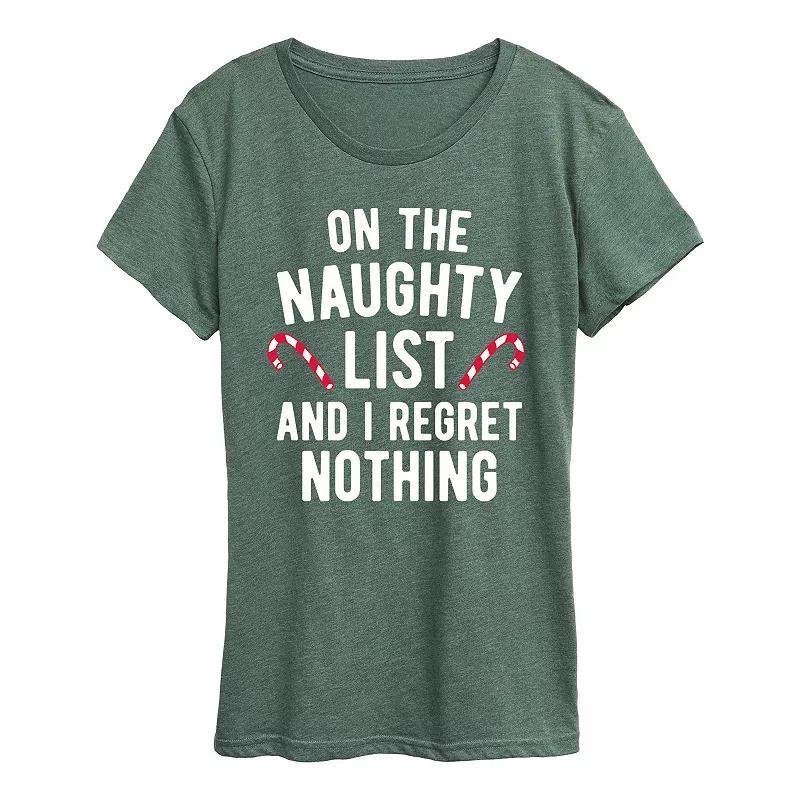 Womens On The Naughty List Graphic Tee, Girls Product Image