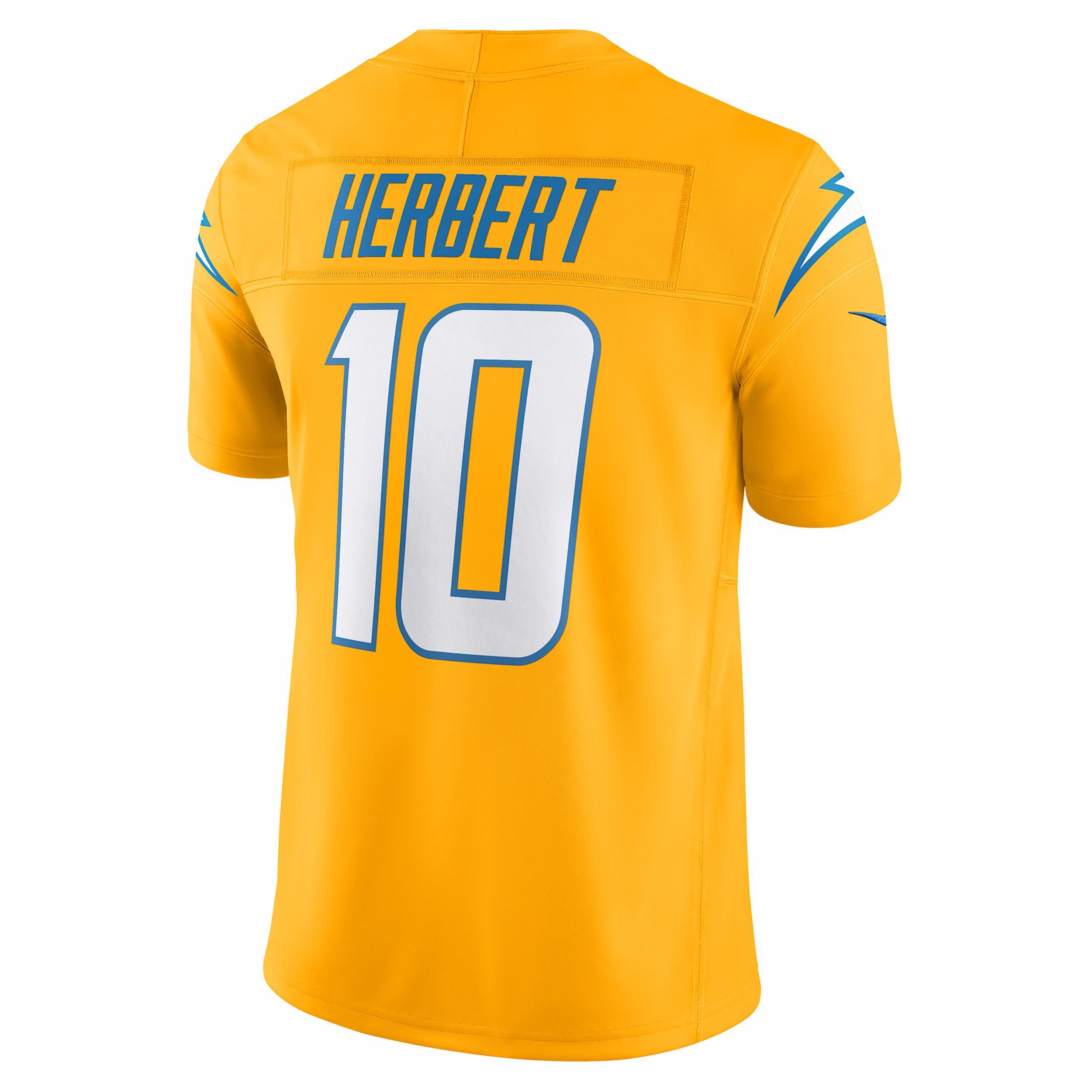 Justin Herbert Los Angeles Chargers Men's Nike Dri-FIT NFL Limited Jersey Product Image
