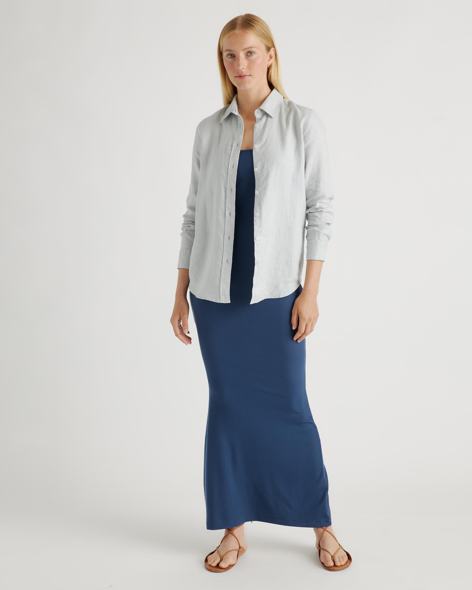 Quince | Women's Tencel Rib Knit Maxi Slip Dress Cotton/Modal Product Image