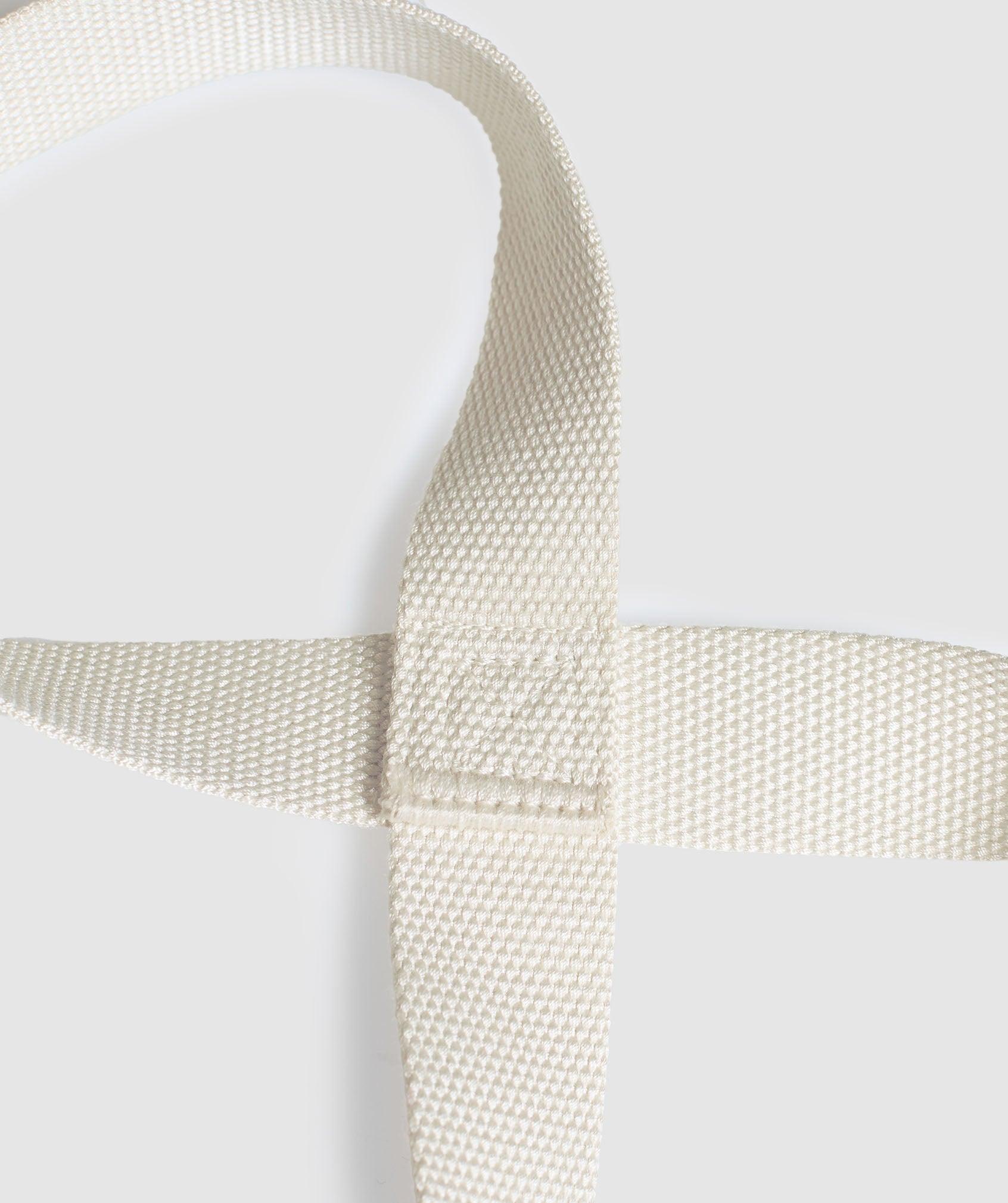 Gymshark Silicone Lifting Straps - Oat White Unisex Product Image