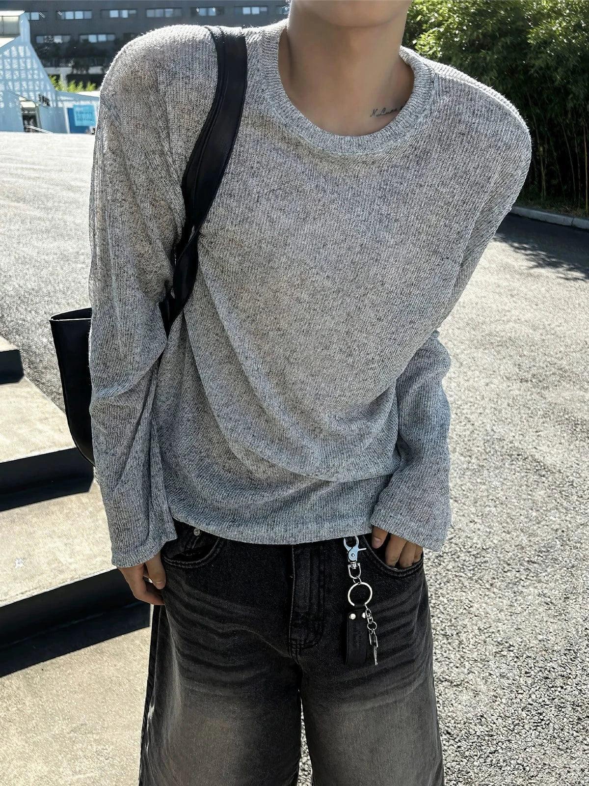 RT No. 13033 KNIT MESH SWEATER Product Image