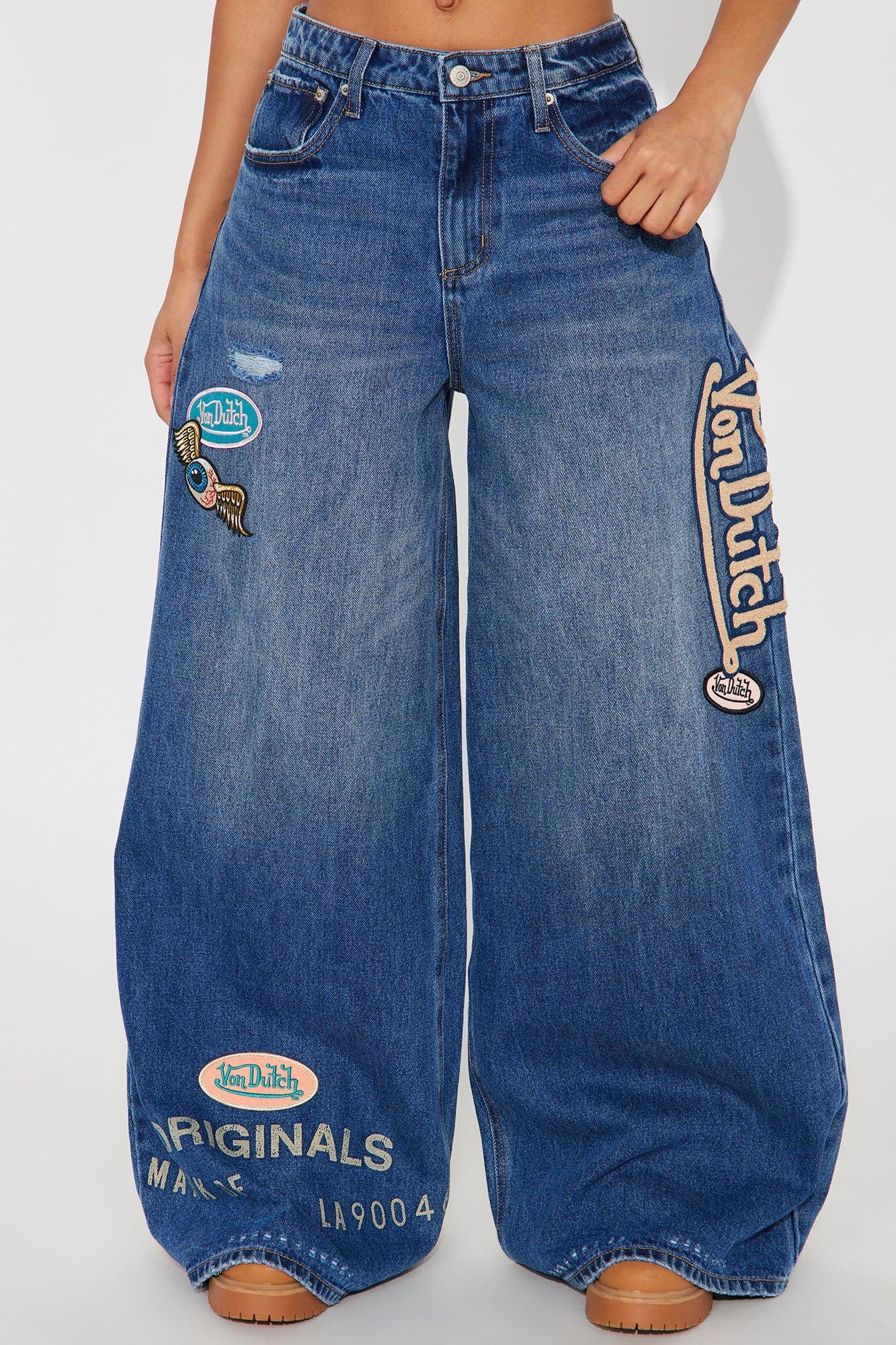 Von Dutch Originals Baggy Jeans - Dark Wash Product Image