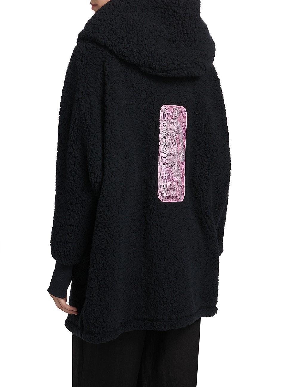 Womens The Best Lounger In The World Embellished NBA Sherpa Hooded Jacket Product Image