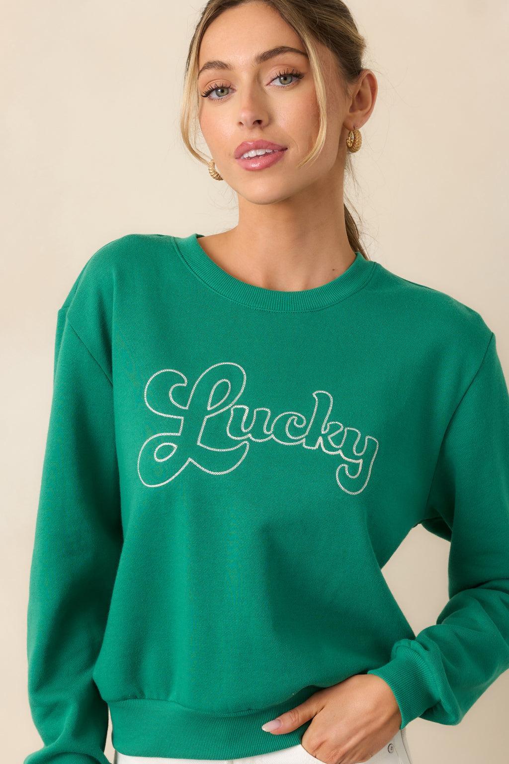 Z Supply Lucky Green Sweatshirt Product Image
