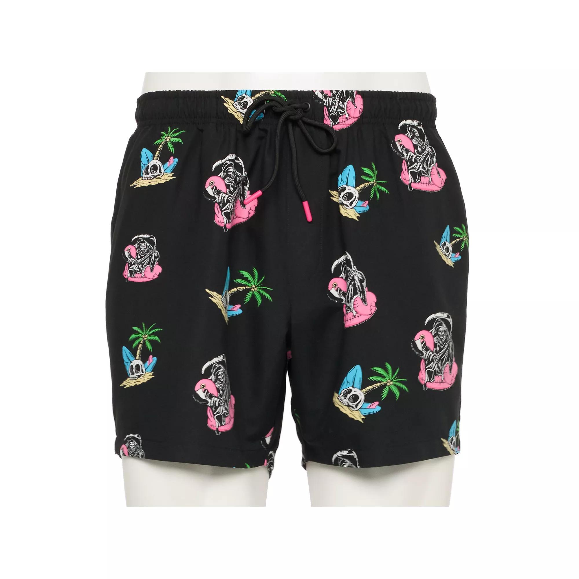 Men's Retrofit Multi Stripe Shorts, Size: XL, Black Product Image