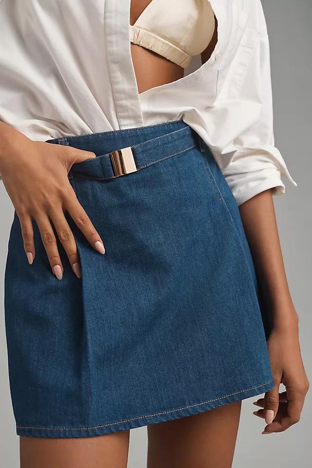 Mare Mare x Anthropologie Denim Belted Mini Skirt Product Image