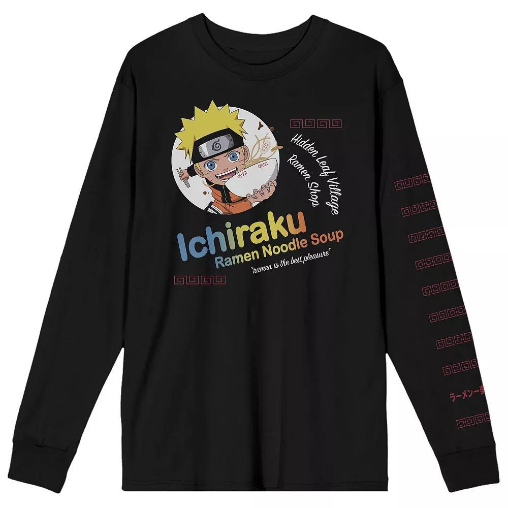 Men's Naruto Shippuden Ichiraku Ramen Noodle Soup Graphic Tee, Size: Large, Black Product Image