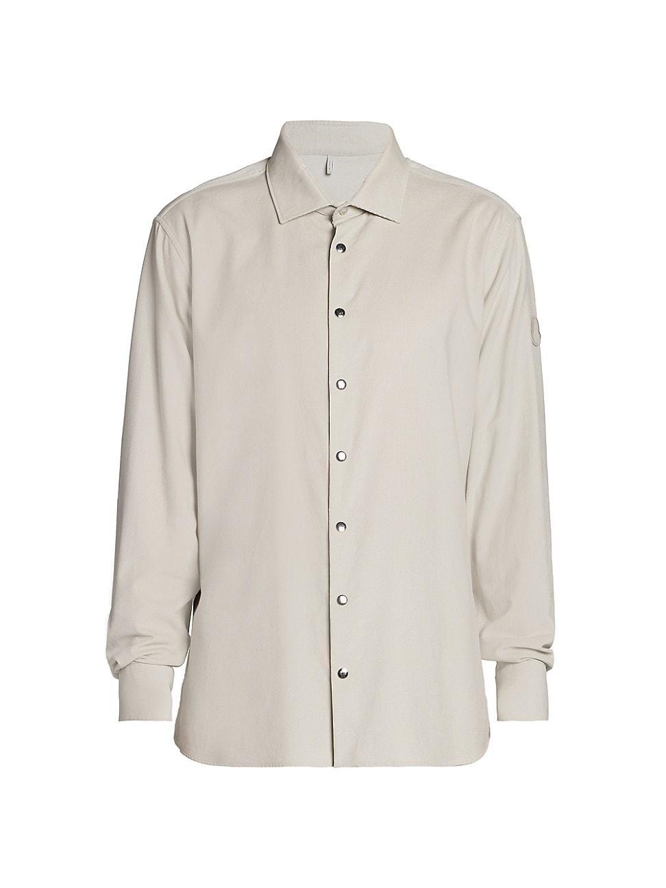 Moncler Cotton Regular Fit Button Down Shirt Product Image