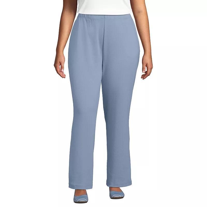 Plus Size Lands' End Sport Knit High-Waist Pull-On Pants, Women's, Size: 3XL, Dark Grey Product Image