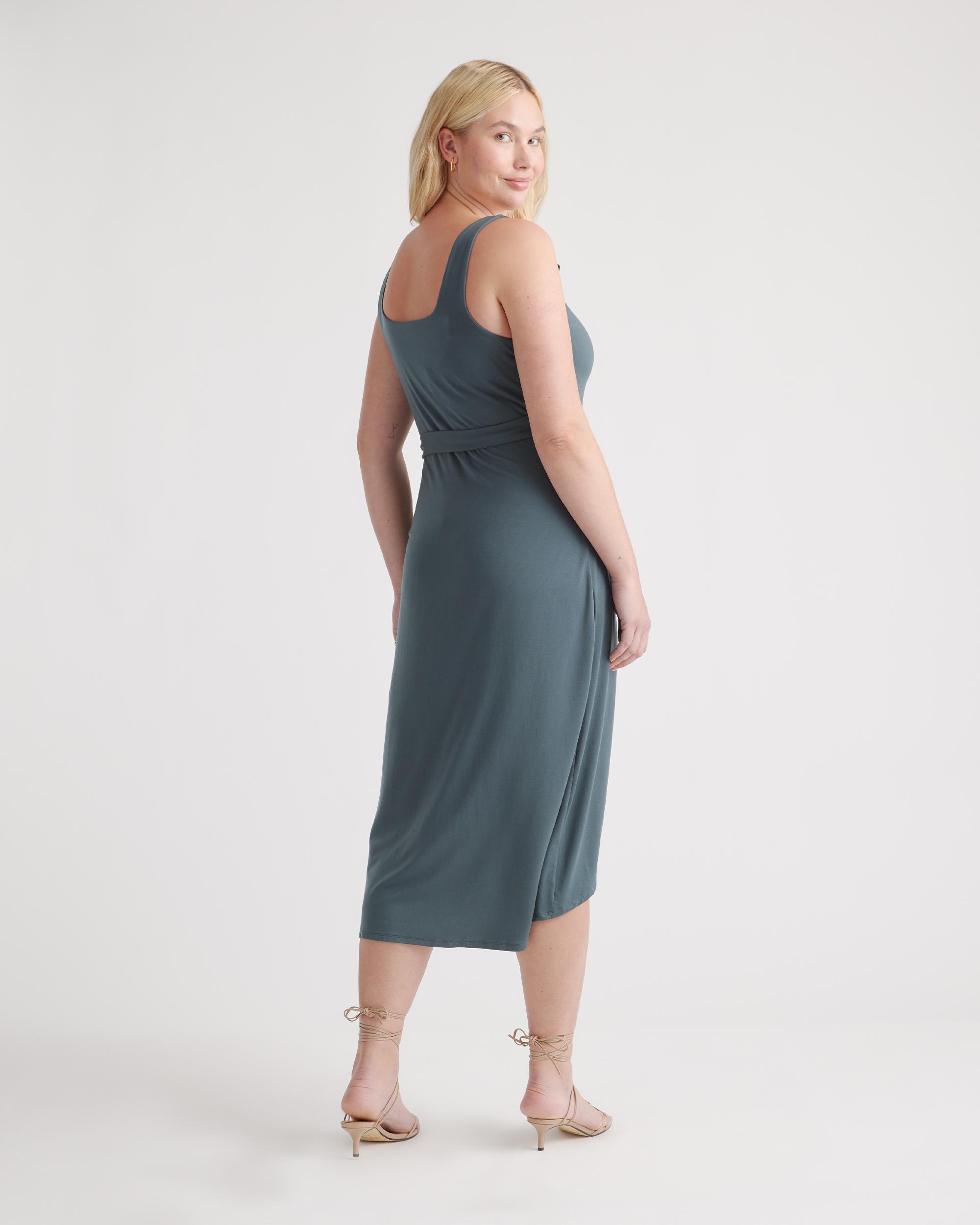 Quince | Women's Tencel Jersey Side Tie Midi Dress Size XS Product Image