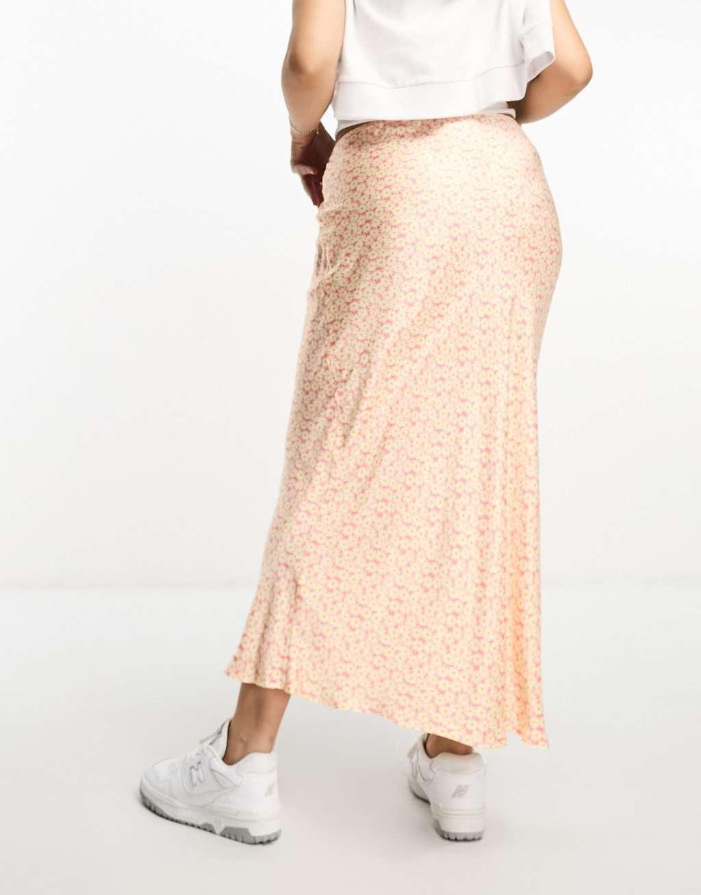 River Island Plus satin maxi skirt Product Image