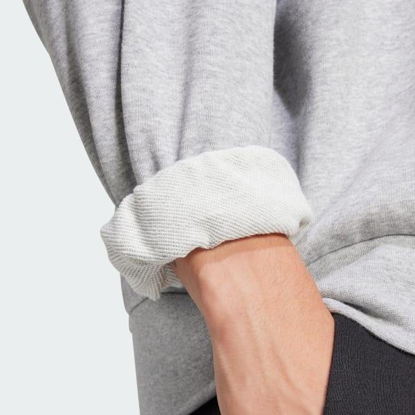 adidas Essentials Loose Fit 3 Bar Logo Sweatshirt Medium Grey Heather M Mens Product Image