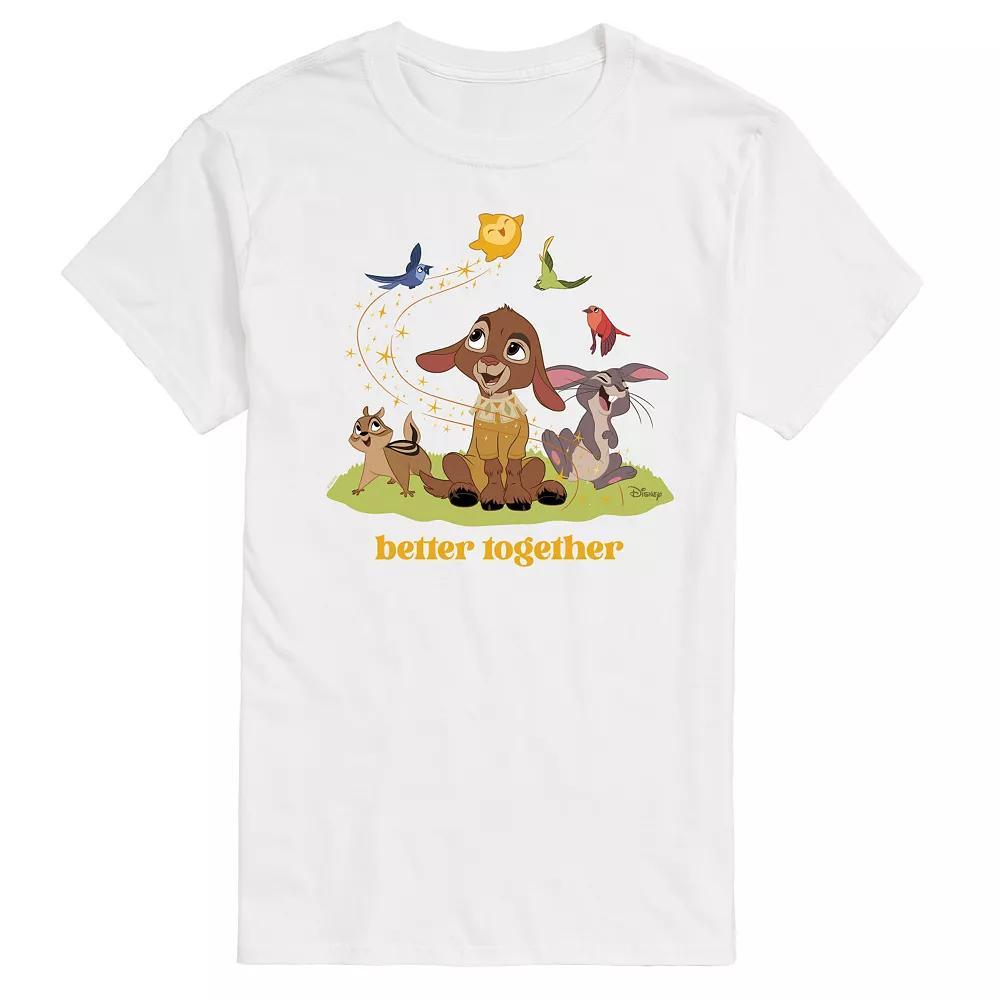 Disneys Wish Big & Tall Better Together Valentino Graphic Tee, Mens Product Image