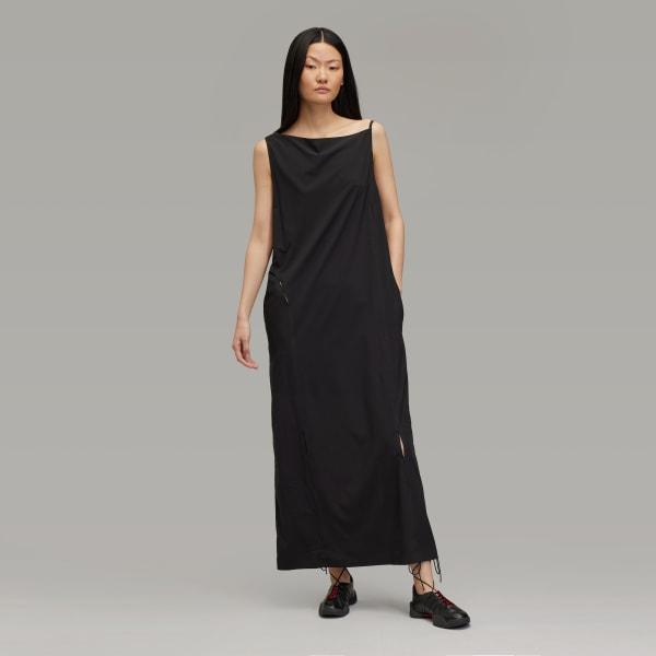 adidas Y-3 Slit Dress Black XS Womens Product Image