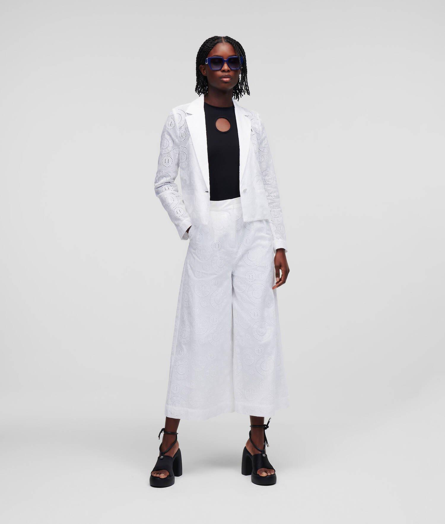 BRODERIE ANGLAISE CROPPED BLAZER Product Image