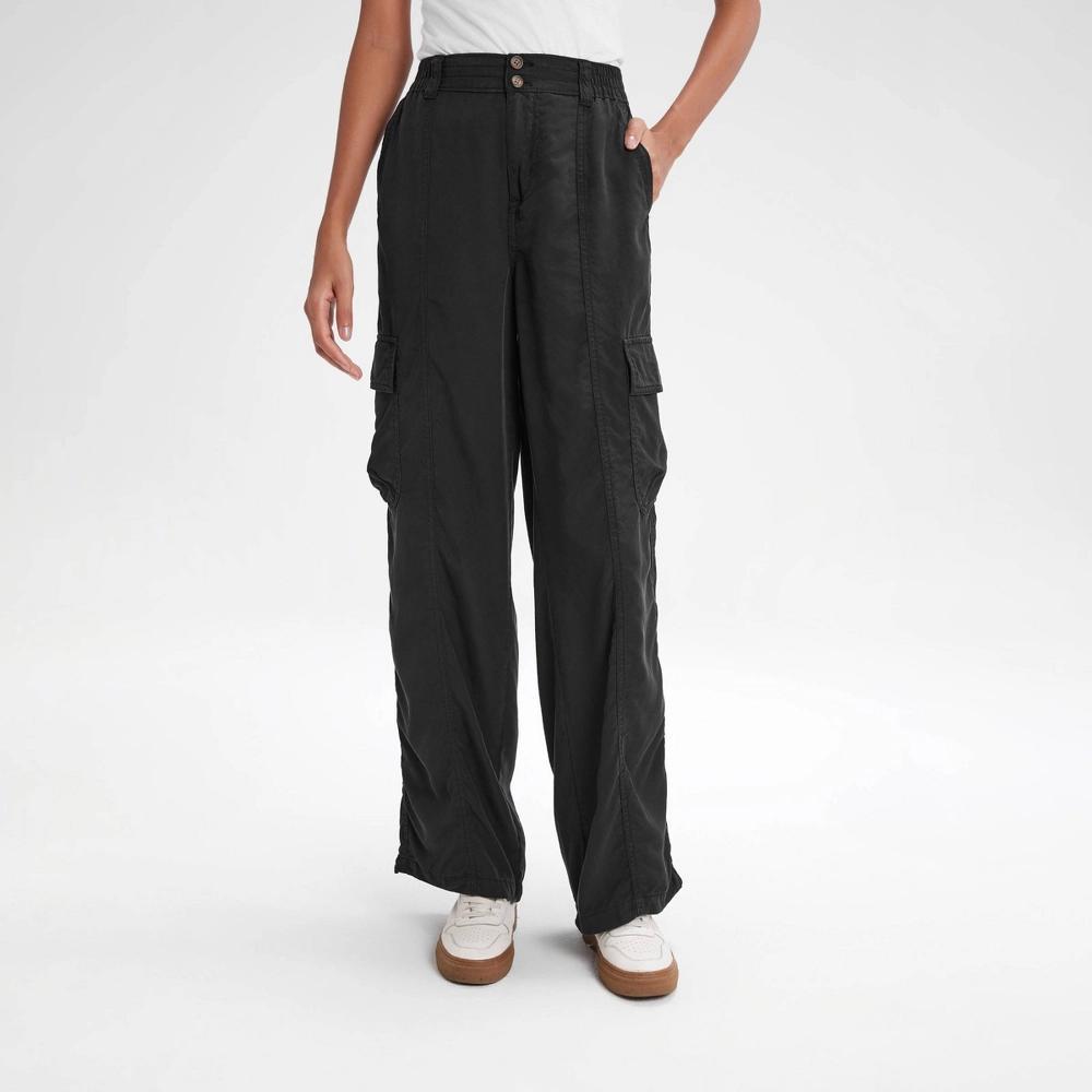 Womens High-Rise Straight Leg Cargo Pants - Wild Fable Black 4X Product Image