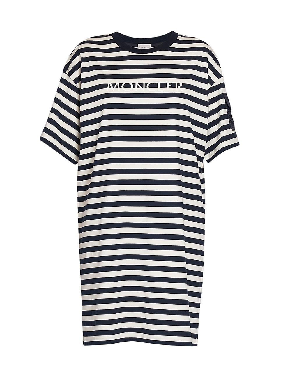 Moncler Cotton Striped T Shirt Dress Product Image
