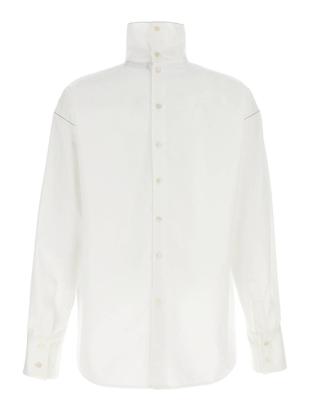 FABIANA FILIPPI Jewel Detail Shirt In White Product Image