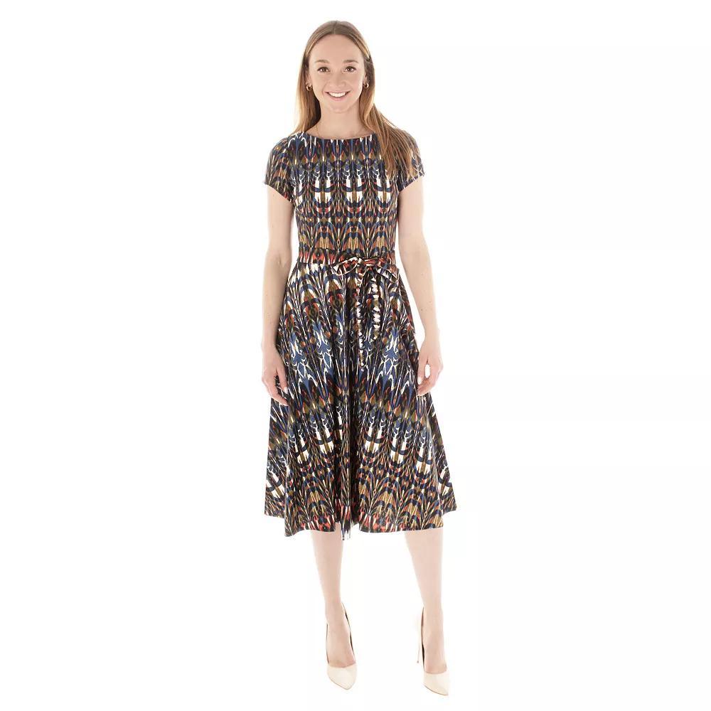 Women's Maison Tara Fit And Flare Midi Dress, Size: 8, Blue Team Product Image