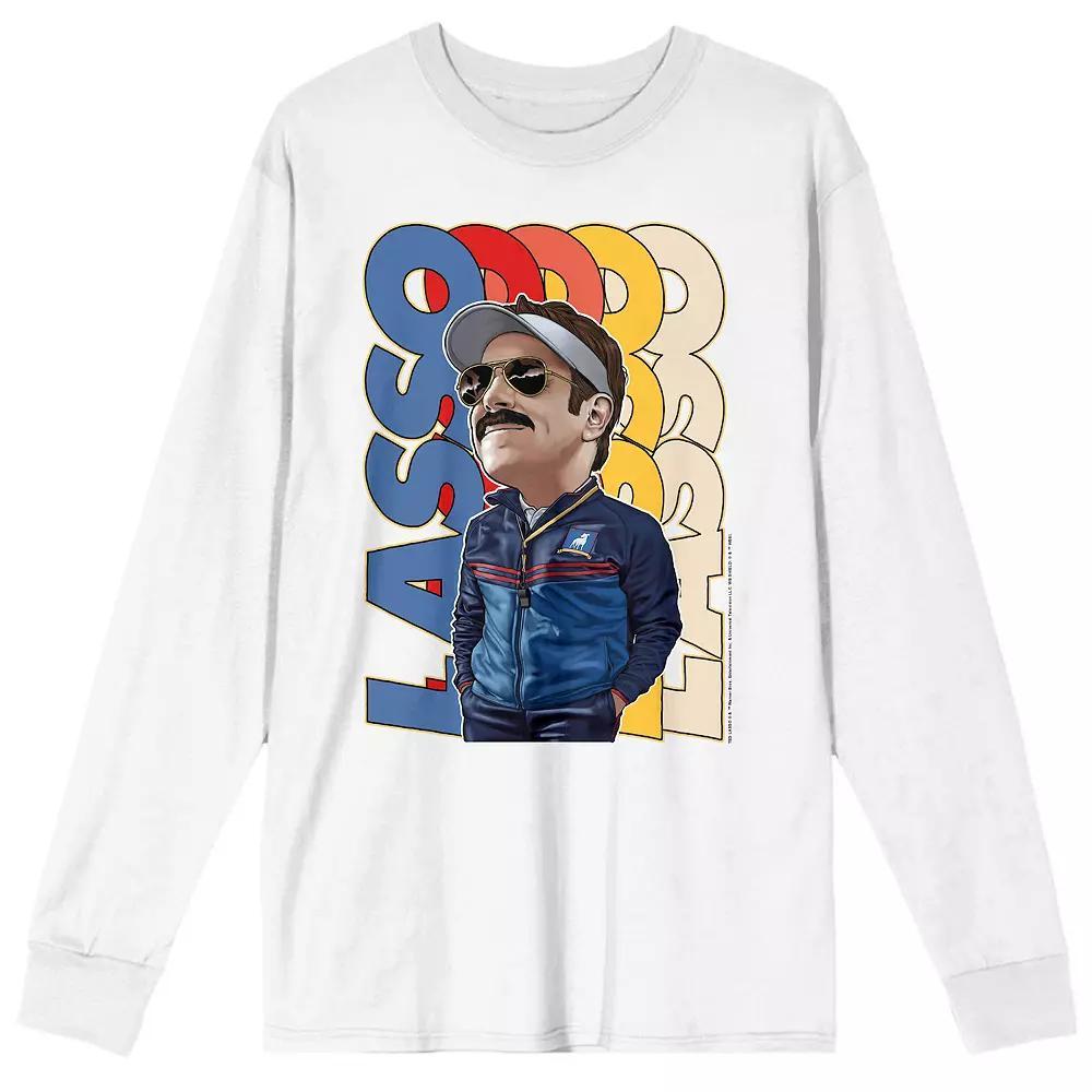 Men's Ted Lasso TV Series Ted Long Sleeve Graphic Tee, Size: Large, White Product Image