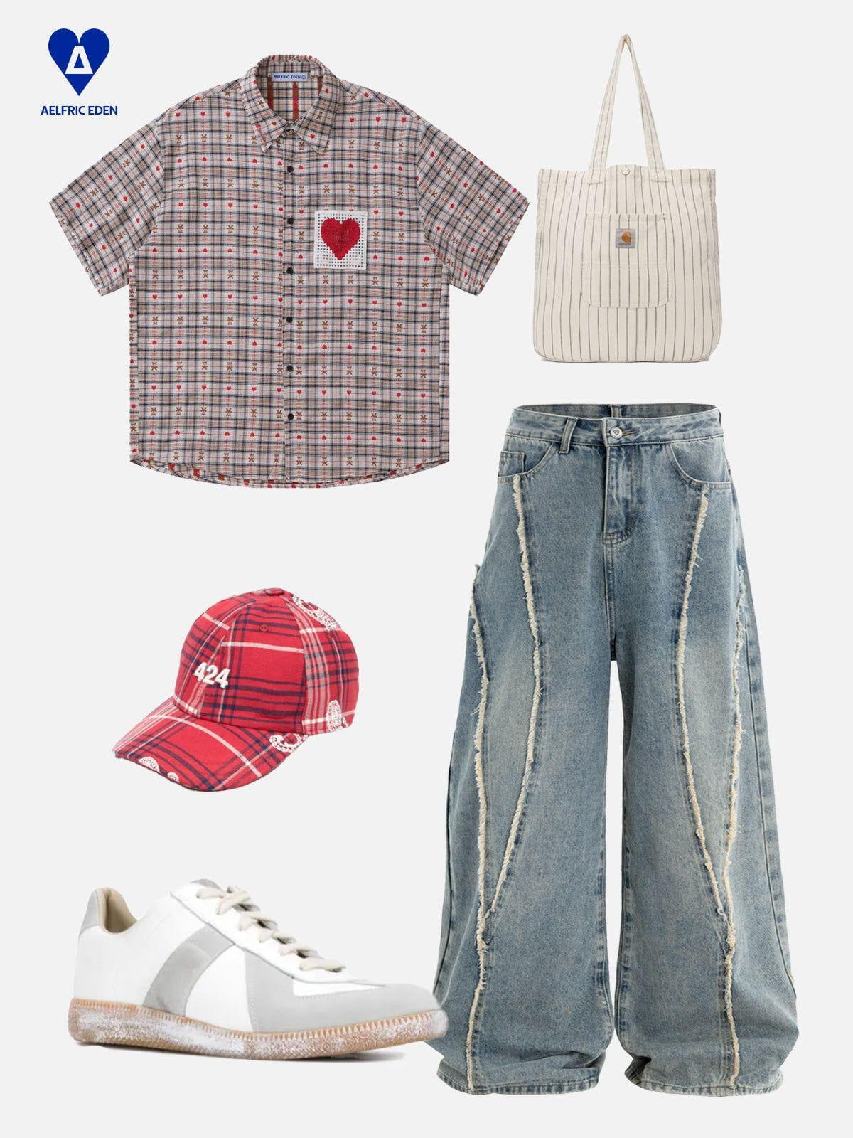 Aelfric Eden Fringe Baggy Jeans Product Image