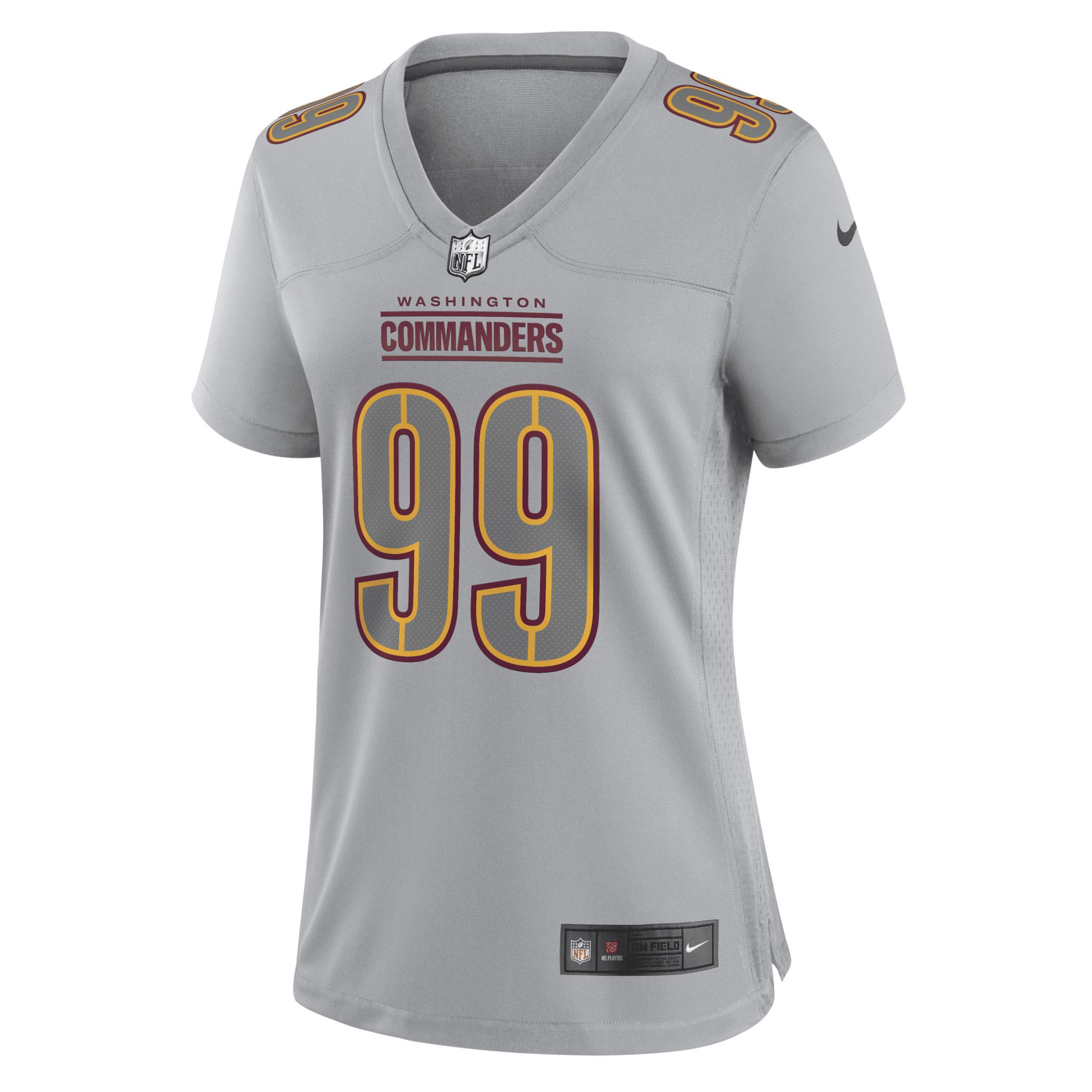 Womens Nike Chase Young Gray Washington Commanders Atmosphere Fashion Game Jersey - Gray Product Image