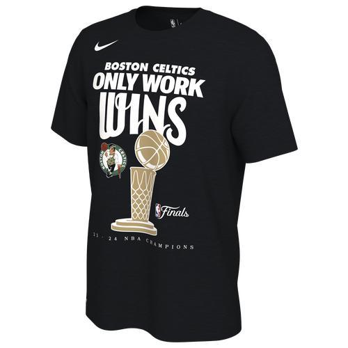 Men's Nike Boston Celtics 2024 NBA Finals Champions Celebration Trophy Tee, Size: Small, Green Product Image