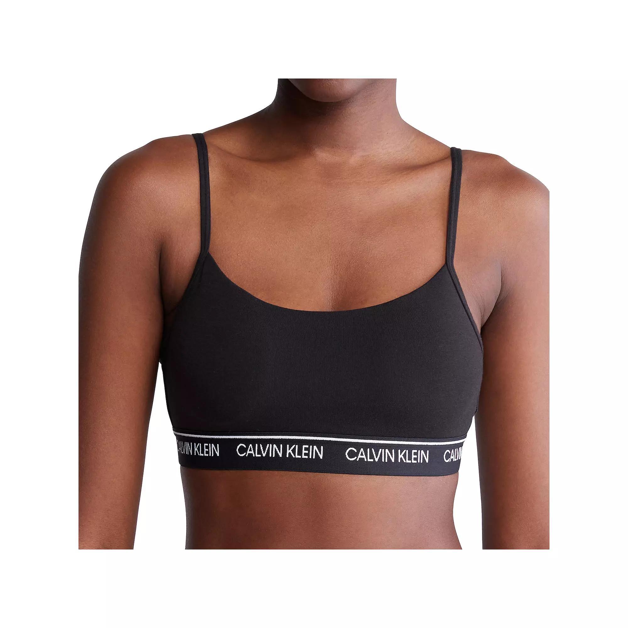 Women's Calvin Klein Archive Logo Lightly Lined Bralette QF7534, Size: Small, Desert Brown Product Image