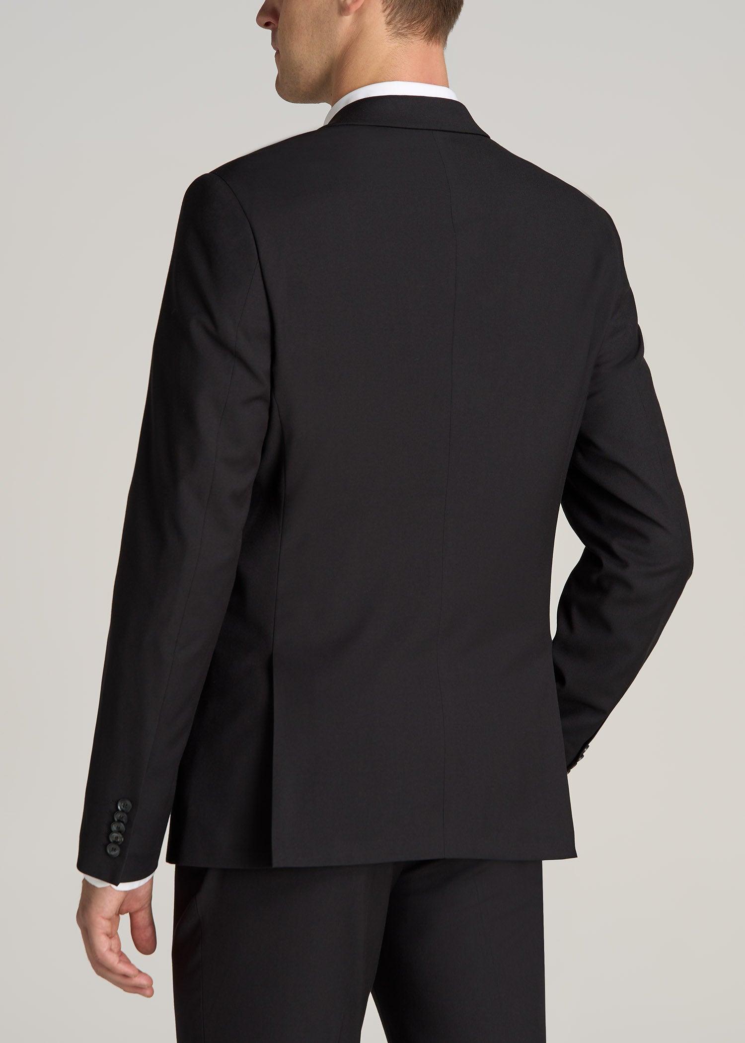 Suit Jacket for Tall Men in Black Product Image