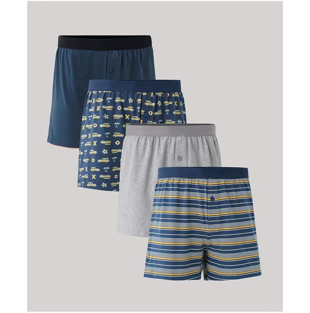 Mens Everyday Knit Boxer 4-Pack S Product Image