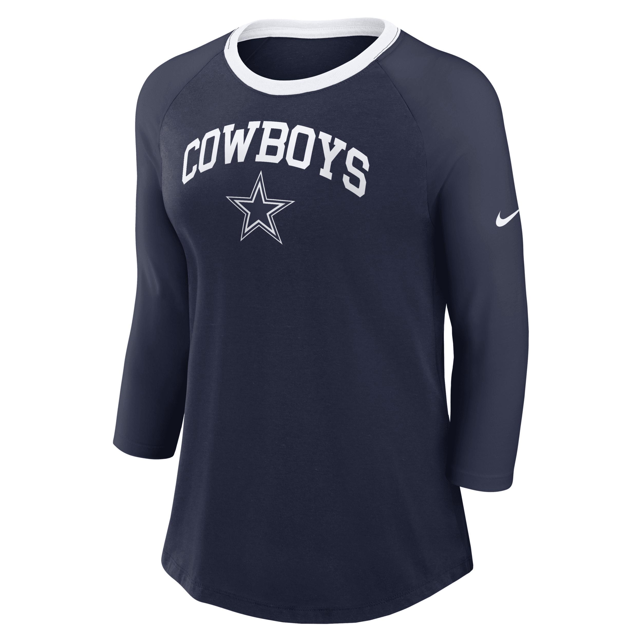 Dallas Cowboys Nike Women's NFL 3/4-Sleeve T-Shirt Product Image