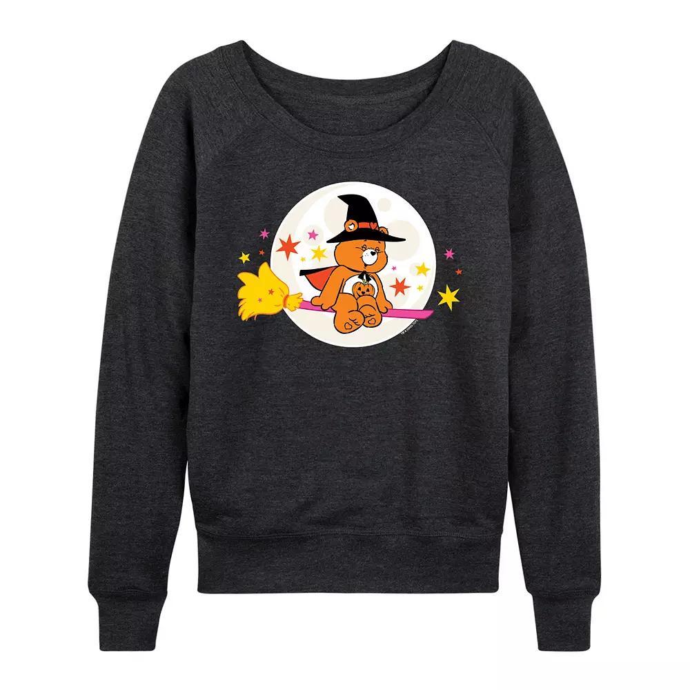 Women's Care Bears Halloween Witch French Terry Long Sleeve Tee, Size: XXL, Heather Grey Product Image