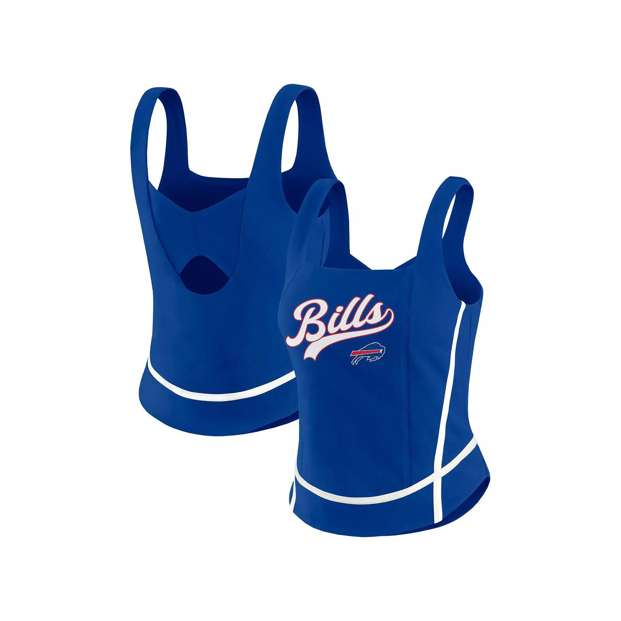 Women's WEAR by Erin Andrews Royal Buffalo Bills Square Neck Tank Top, Size: XS, Blue Product Image