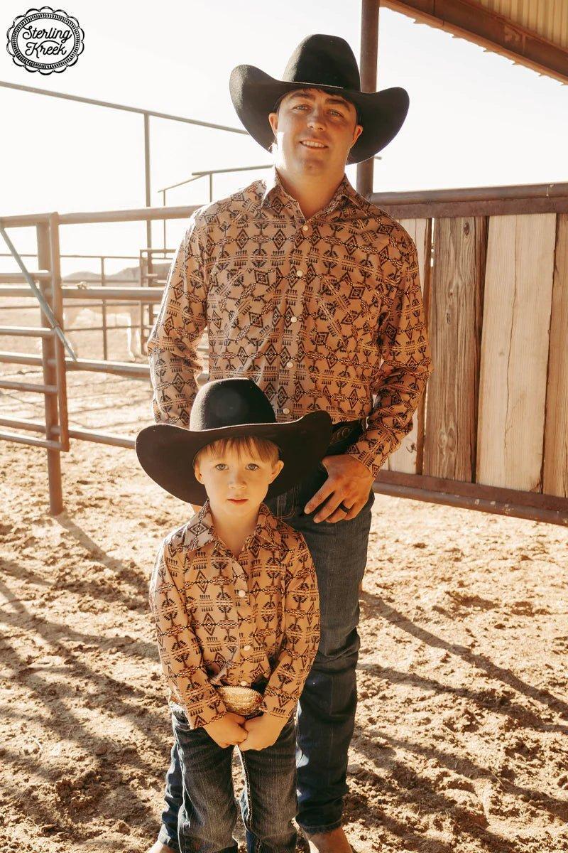 Mens PLUS Sitting Bull Button Up Product Image
