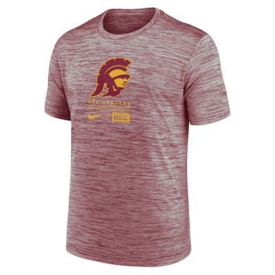 Men's Nike  Cardinal USC Trojans Campus Center Block Velocity Performance T-Shirt, Size: 2XL, Red Product Image