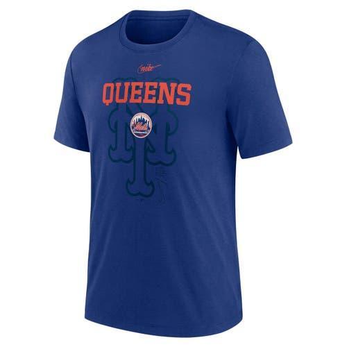 Mens Nike Royal New York Mets Rewind Retro Tri-Blend T-Shirt Product Image
