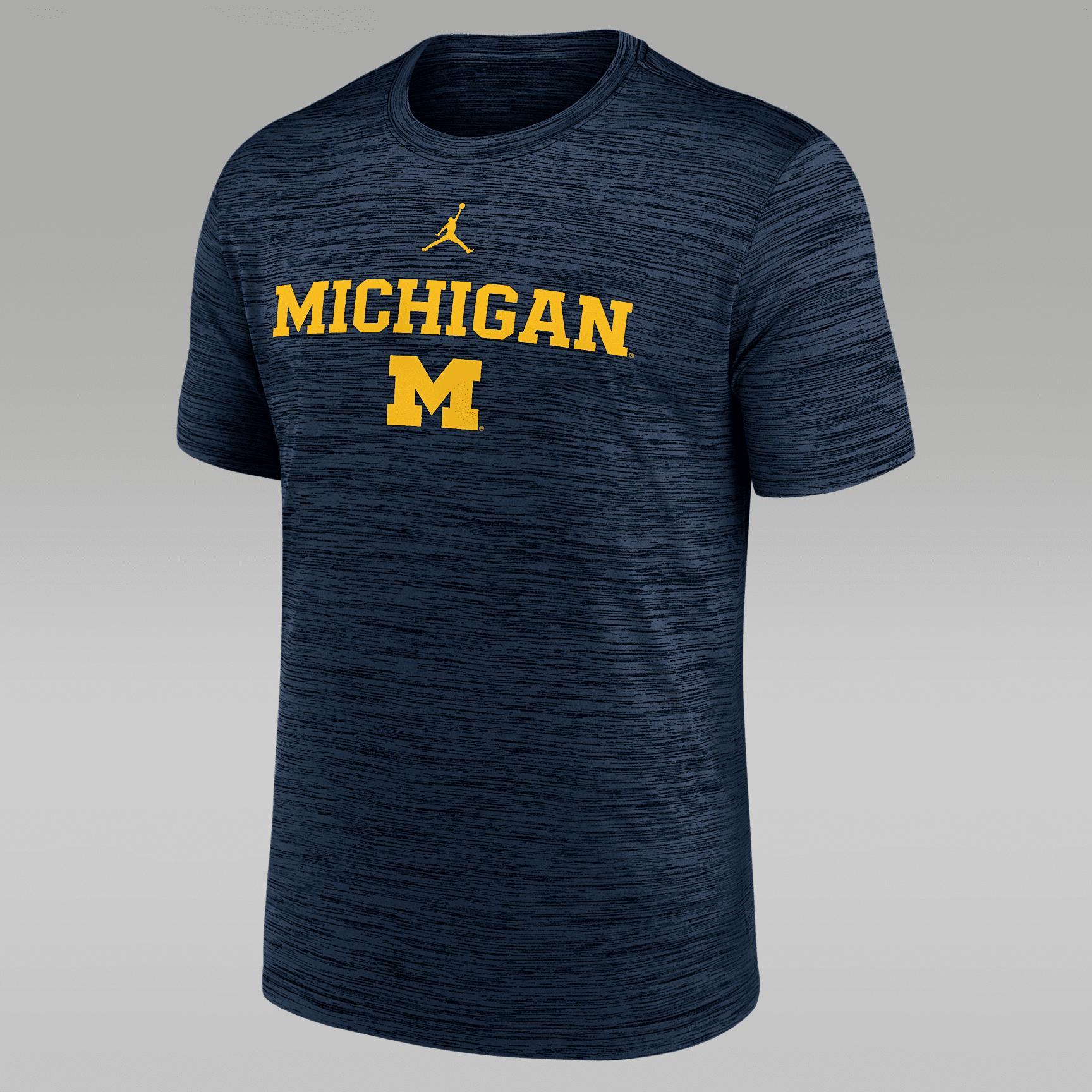 Men's Michigan Sideline Velocity Jordan Brand Dri-FIT College T-Shirt Product Image