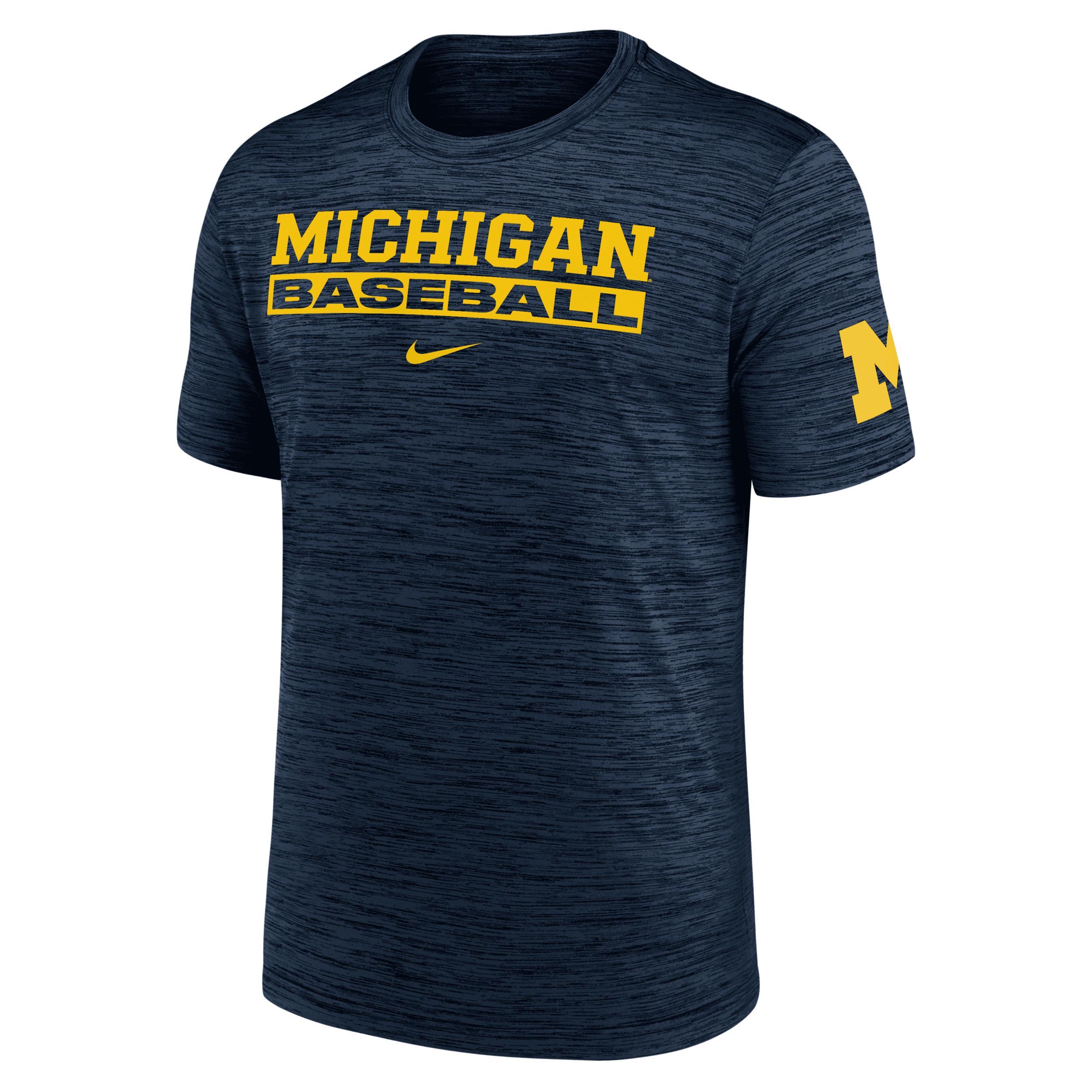 Michigan Campus Center Stack Velocity Nike Men's Dri-FIT College T-Shirt Product Image
