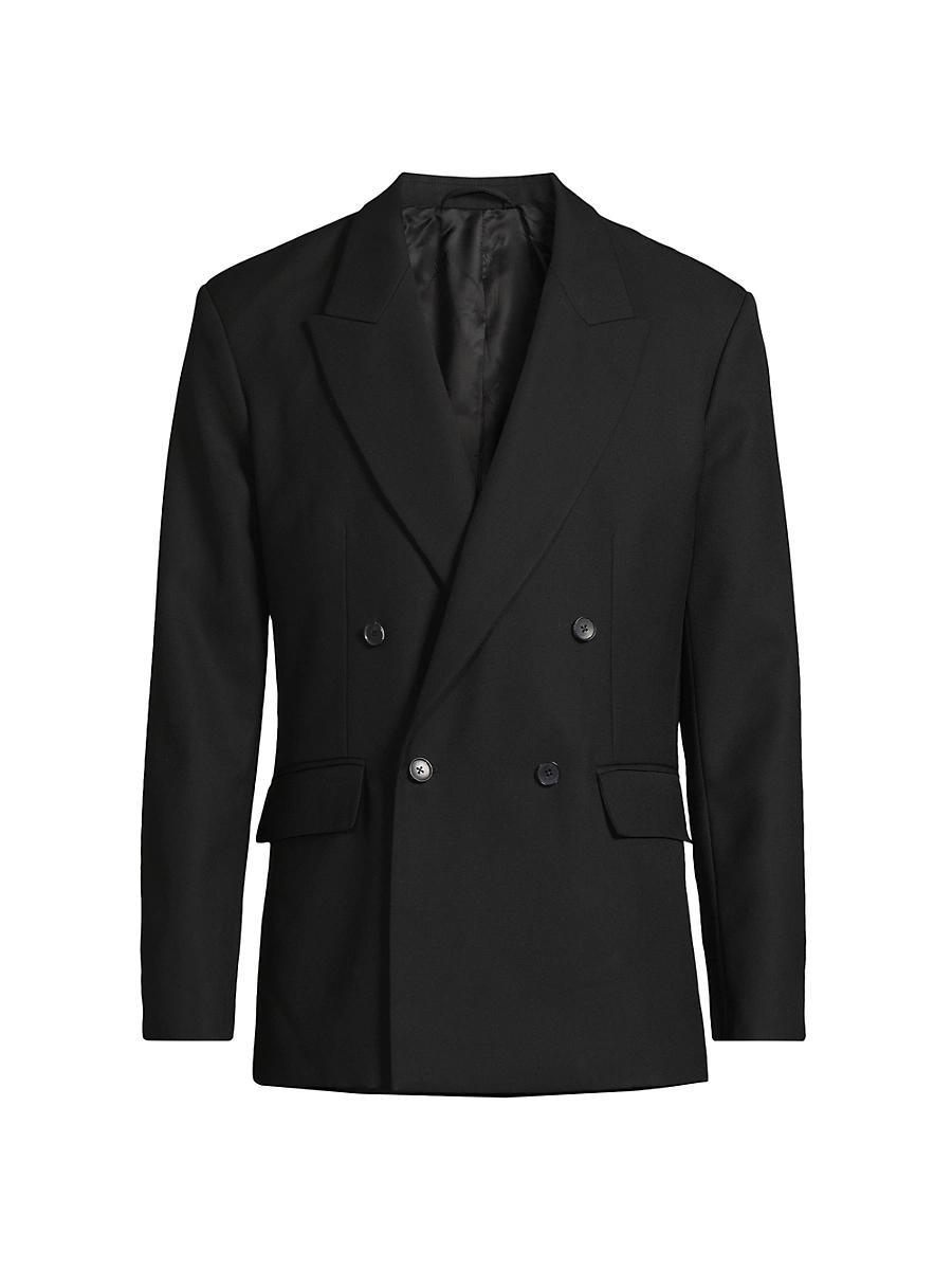 Mens Pico Wool Double-Breasted Blazer Product Image
