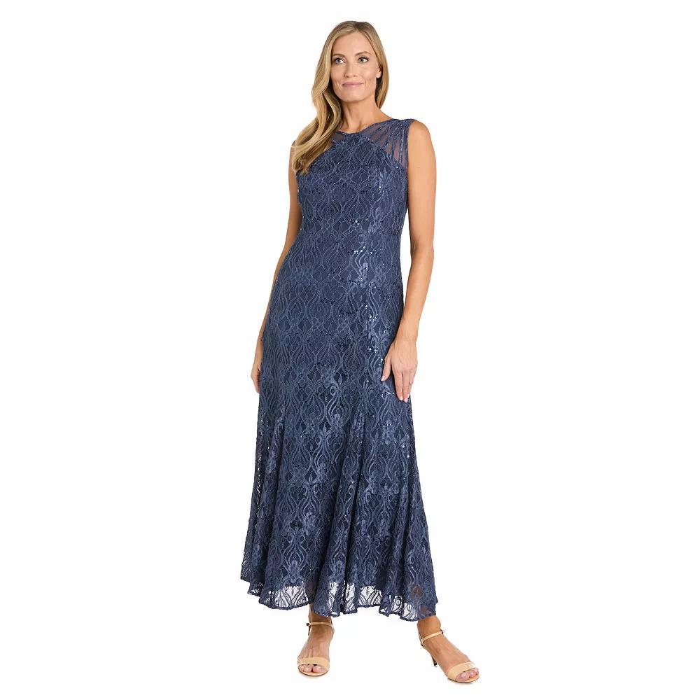 Women's R&M Richards Mermaid Lace Gown, Size: 16, Cadet Product Image