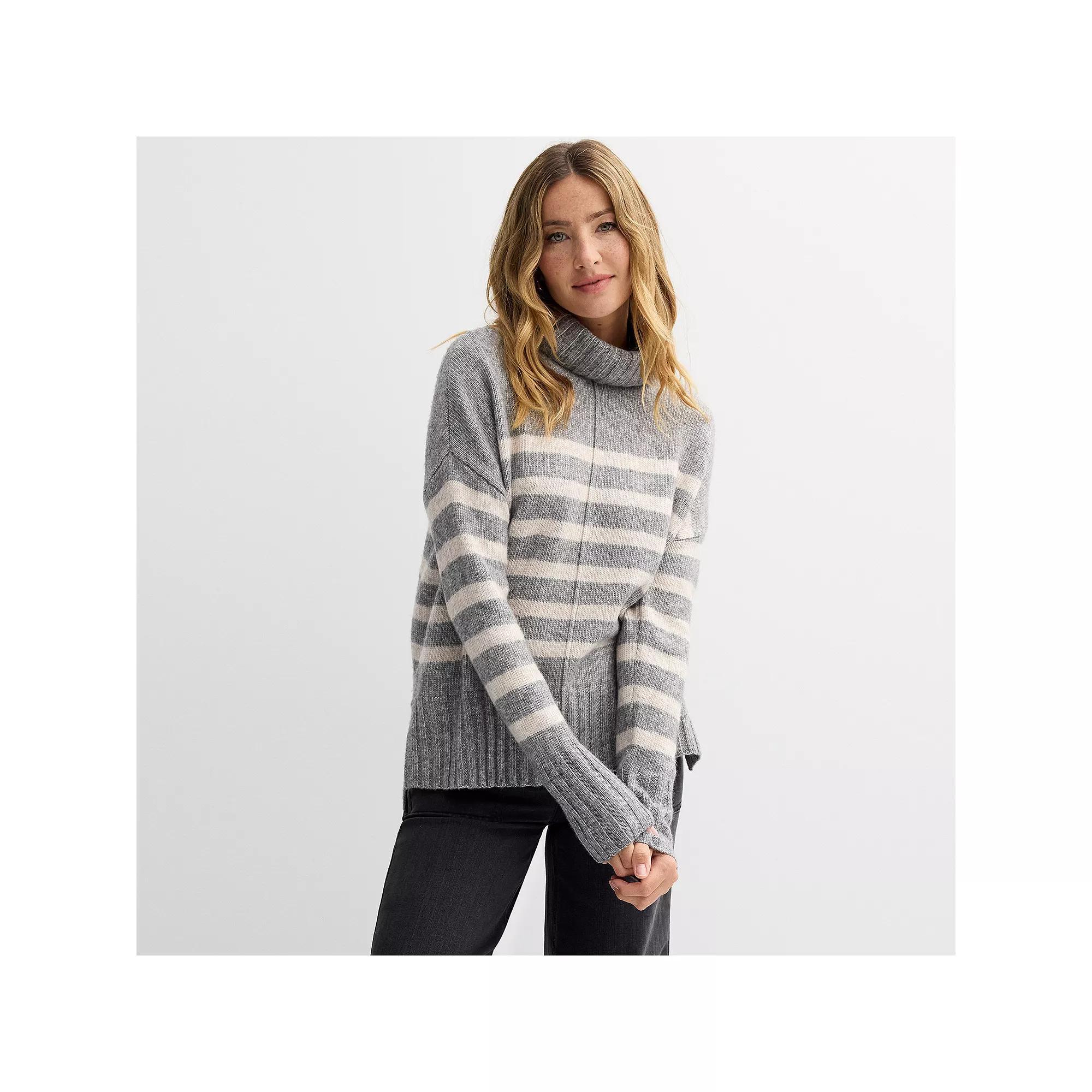 Petite Sonoma Goods For Life Turtleneck Tunic Sweater, Womens Product Image